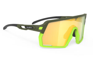 משקפי שמש של רודי פרוג'קט דגם קליון KELION של רודי פרוג'קט מק"ט SP850513 מסגרת ירוקה עם עדשות מראה צהובות