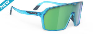 SP724168-00 משקפי שמש רודי פרוגקט דגם SPINSHIELD ספינשילד תכלת עם עדשות מראה ירוקות
