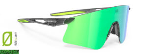 משקפי שמש דגם ASTRAL X של רודי פרוגקט מק"ט SP944133-0000 מסגרת אפורה עם עדשת מראה בגוון ירוק