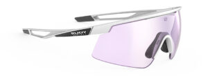 משקפי שמש רודי פרוג'קט טורבולנס Rudy Project Turbolance מק"ט SP897558-0000 מסגרת לבנה עם עדשות מתכהות משקוף לגוון סגול מראה