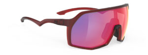 משקפי שמש דגם THUNDER של רודי פרוג'קט מק"ט SP993874 בצבע בורדו ועדשות מראה בגוון אדום .
